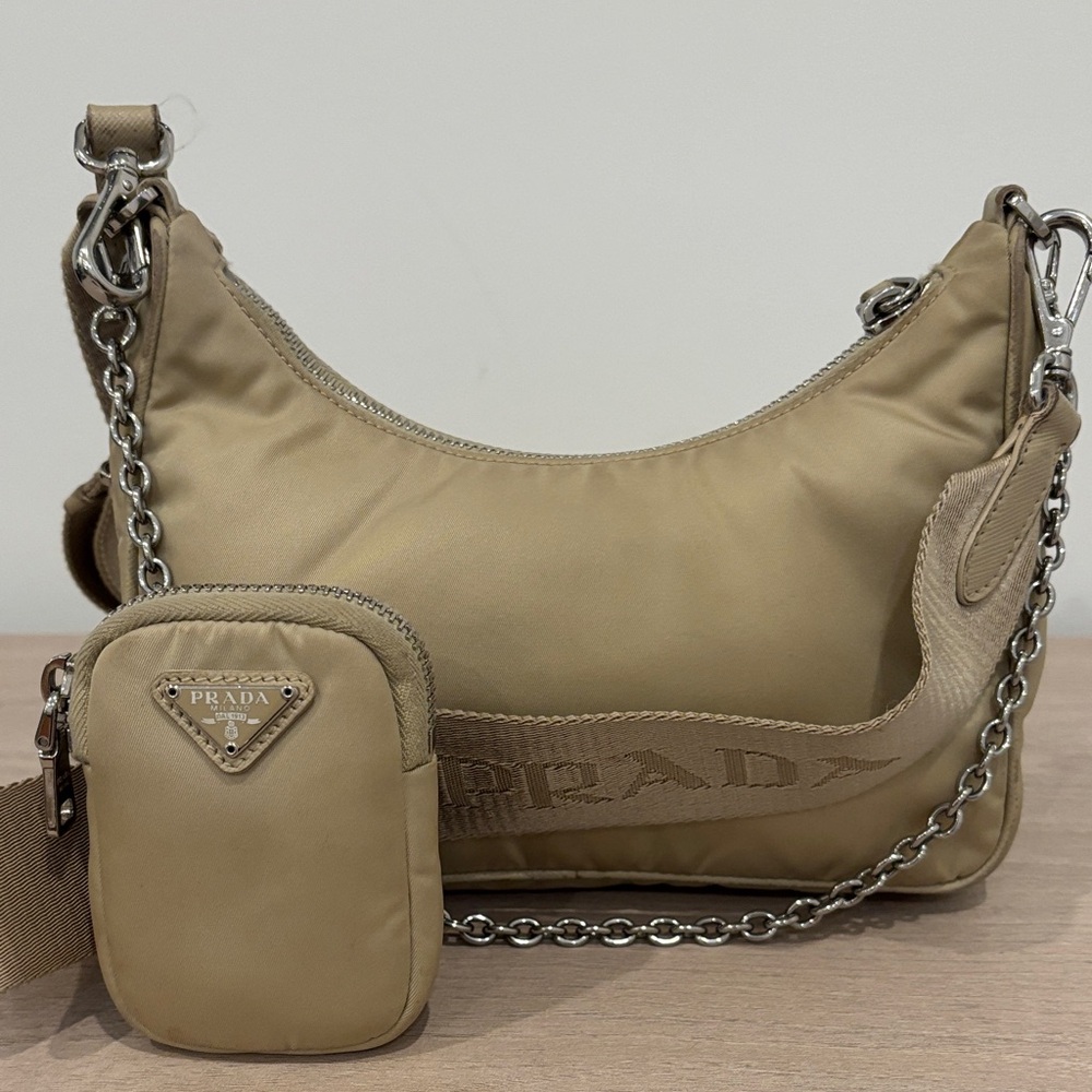 Prada Re-Edition 2005 Re-Nylon bag Beige - Picture 2 of 7